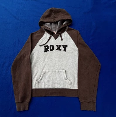 Vintage Roxy Y2K Brown Spell-Out Hoodie Women’s Size Medium - Image 1 of 4
