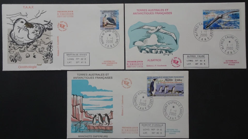 French Antarctic Territory's Database of Birds first day stamp cover set - Image 1 of 1