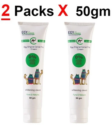 2 Packs EgySeven Original Camel Milk Cream 100 % Natural 2 X 50 gm - Image 1 of 2