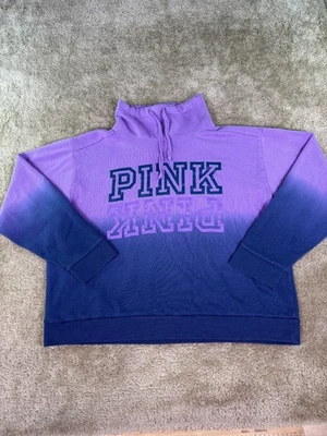 Suéter Pullover ROSA Victoria’s Secret Talla XL Púrpura Ombre Capucha Cuello E558 Foto 1 de 4