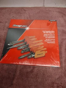 Snap on Tools NEW!! PL600ES2RKO ORANGE 6 Piece Essential Pliers Set w/ Organizer - Picture 1 of 4