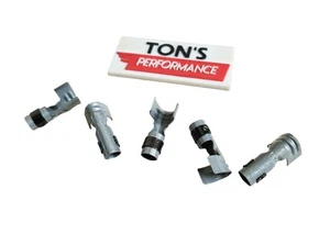 5 Steel Straight 180 degree Snap Crimp on Spark Plug Terminals with clip - Picture 1 of 7