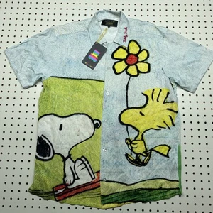 Teddy Fresh Hemd Herren Small Kurzarm Peanuts Snoopy Bunt Cartoon - Bild 1 von 10