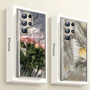 Hülle für Samsung S23 S24 S25 Ultra A56 A36 A16 A15 A55 Blume klare harte Case - Picture 1 of 19