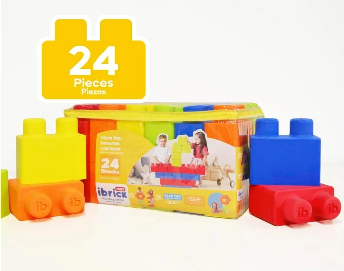 Bloques de construcción grandes de goma espuma IBRICK MAX 24 creativos, educativos. NUEVO Foto 1 de 4