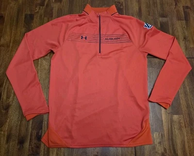 Auburn Tigers Under Armour Orange 1/4 Zip Long Sleeve Pullover Womens Medium - Image 1 of 4