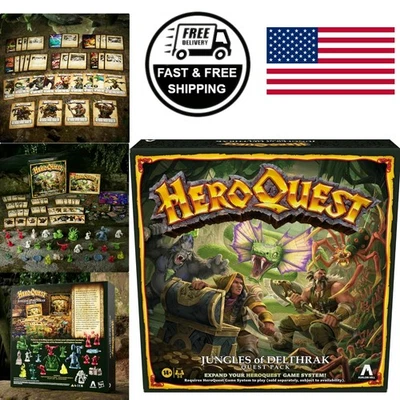 HeroQuest Jungles of Delthrak Quest Pack para 2 a 5 jogadores com 14 anos ou mais - Imagem 1 de 4