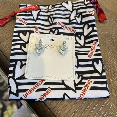 Brighton NWT One Heart Post Drop Earrings Retailed $42 W/Pouch **RETIRED** - Image 1 of 4