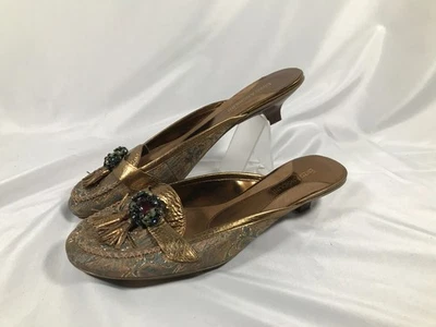 Enzo Angiolini EaJae Marie Oro Sin Cordones Gatito Tacón Mujer EE. UU. 8M UK 6 EU 39 Foto 1 de 4