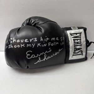 Earnie Shavers Black Everlast Glove Signed And Inscribed With A Famous Line  - Picture 1 of 5