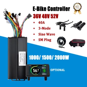 E-bike Controller Kit 36V 48V 52V 40A Sine Wave 3-Mode Controller with Display - Picture 1 of 20