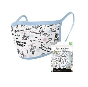 388583 FRIENDS TV SHOW PHRASES DESIGN PACK OF 2 COTTON FACE MASKS ADULT ONE SIZE - Picture 1 of 1