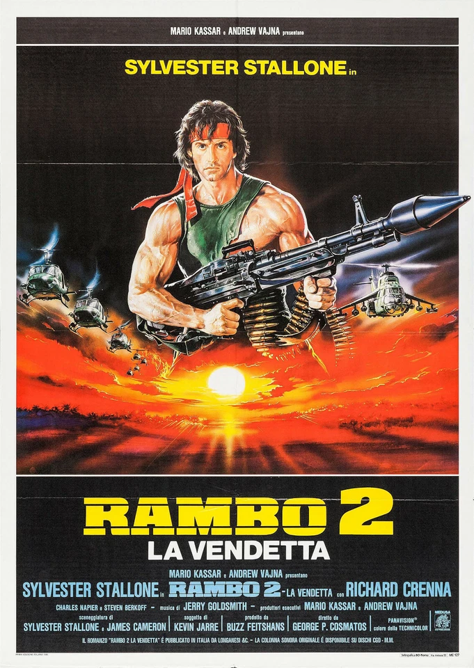 RAMBO 2 POSTER SYLVESTER KRIEGSHENGST WAR RICHARD CRENNA - Bild 1 von 1
