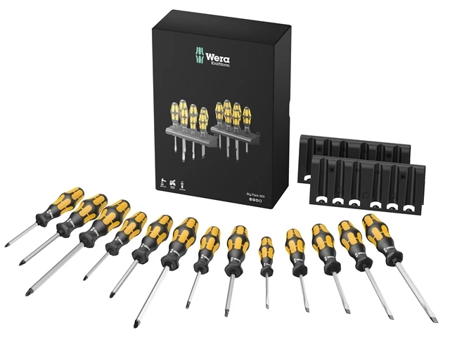Wera 133285 Kraftform Hammer Thru Chiseldriver 13 Piece Screwdriver Set SL PH PZ - Image 1 of 1