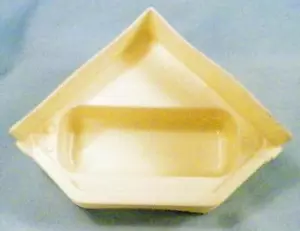 Marx Dollhouse Miniature Bathtub Corner Cream Plastic Vintage 1950s - Picture 1 of 4
