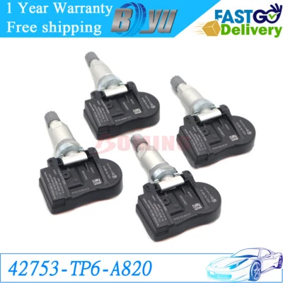 适用于本田 Crosstour CRV Accord TPMS 轮胎压力传感器 42753-TP6-A820 4PCS — 第 1/4 张图片