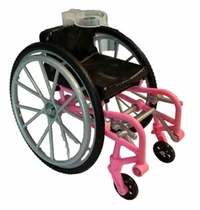 Barbie Puppenzubehör Rollstuhl rosa schwarz silber ©2018 Mattel gebraucht - Bild 1 von 1