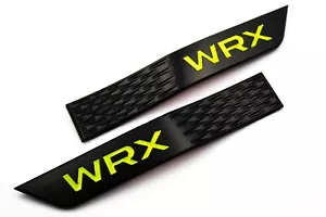 MATTE YELLOW - Fender Garnish R/L Emblems Flat Black badges (Fits: 15-21 REX) - Picture 1 of 1