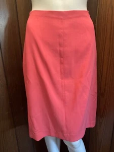 DonCaster Collection Women’s Sz 6 Salmon 100% Wool Straight Pencil Skirt Career - Picture 1 of 8