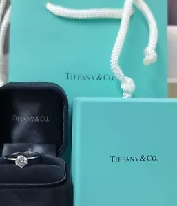 Vintage Tiffany & Co Platinum Engagement Ring 0.85ct. Natural Diamond size 7 - Picture 1 of 16