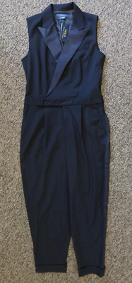 $798 Новый Polo Ralph Lauren женщин без рукавов смокинг комбинезон - размер 10 - черный - Изображение 1 из 4