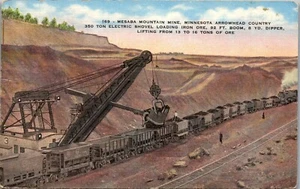 Vintage Postcard Mesaba Mesabi Mountain Mine Machinery MN Iron Ore Itasca County - Picture 1 of 3