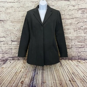 Express Blazer Juniors Size 5/6 Gray Button Front Collar Stretch Lined Career - Picture 1 of 12