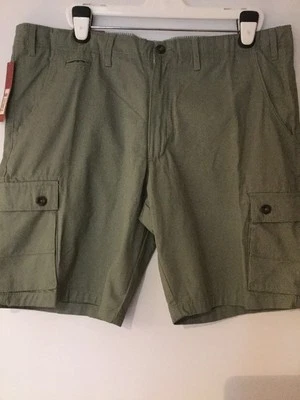 NUEVO CON ETIQUETAS PANTALONES CORTOS CARGO MERONA SEAFOAM POD VERDE MERONA PARA HOMBRE Foto 1 de 4