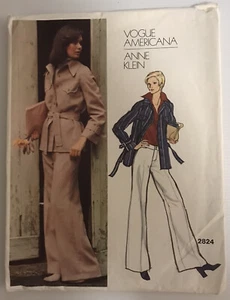 Pantalones y Chaqueta Vogue 2824 Vintage Años 70 Patrón de Costura de Anne Klein Talla: 10 - Imagen 1 de 12