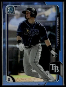 2015 Bowman Chrome #BCP248 Daniel Robertson Prospects Twitter Blue /10 - Picture 1 of 2