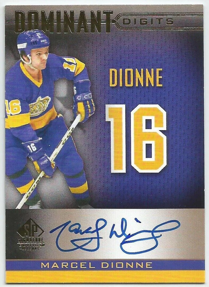 2020-21 UD SP Signature Edition Legends Dominant Digits Gold Auto MARCEL DIONNE - Image 1 of 1