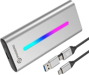 PHIXERO M.2 NVMe Enclosure Hard Drive Enclosure USB 3.2Gen2 SSD Enclosure 10Gbps - Afbeelding 1 van 7