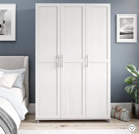 Systembuild Camberly Framed 3 Door Wardrobe Ivory Oak Cover