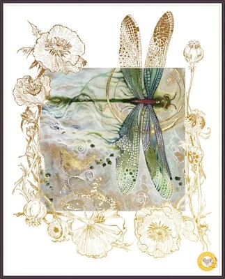 Golden Dragonfly 1124 Chart Counted Cross Stitch Pattern DMC - Image 1 of 4