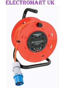 16A STECKER AUF 4 13A STECKUNGEN CAMPING WOHNWAGEN ZELT NETZANSCHLUSS EXT KABELSTÄNDER 25M - Bild 1 von 3