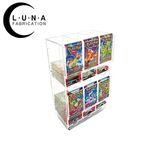 LUNA FABRICATION Acrylic Booster Pack Dispenser for TCG Pack (2 Tiered, 6 Slots) - Picture 1 of 8