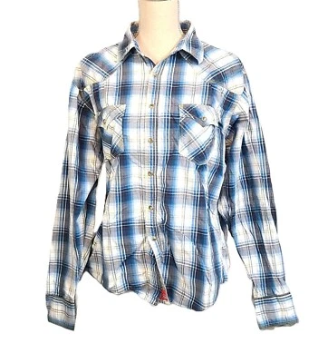 Camisa de vestir a cuadros azul perla manga larga Twenty X 20X grande para hombre MJ1225M Foto 1 de 4