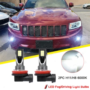 6000K Xenon White LED Fog Driving Light Bulbs For Jeep Grand Cherokee 2014-2020 - Picture 1 of 12