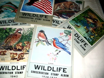 National Wildlife Federation Stamp Albums  1938-1944, Booklets  Complete & Clean - Image 1 of 4
