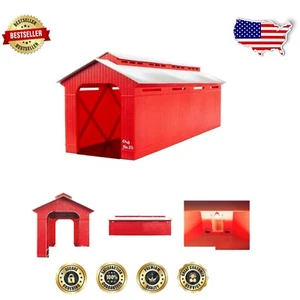 Classic 24-Inch Electric O Gauge Model Train Bridge with Lights and Metal Base - Picture 1 of 9