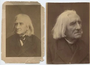 Liszt, Franz. (1811–1886) COMPOSER: Pair of Original 1880s Cabinet Photographs - Picture 1 of 3