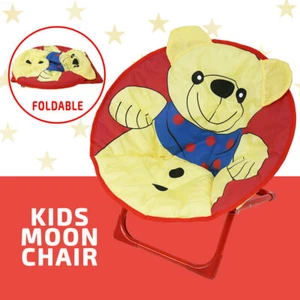 Kids Moon Chair Folding Padded Oval Round Seat Toddler Lounge Outdoor Camp Beach - Picture 1 of 9