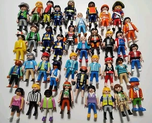 LOT 30+ Assorted PLAYMOBIL Figures Clown Pirate Fire Fighters Geobra Workers  - Picture 1 of 9