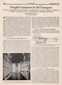 1926 Article for Freight Containers in Air Transport 11/24/2024f - Picture 1 of 1