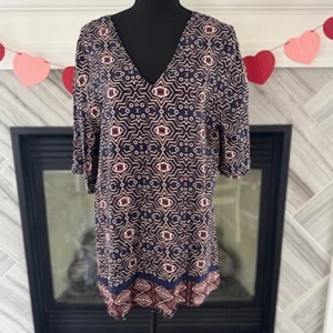 Some Days Lovin' Tunic Bohemian Print V-Neck Casual XS - Picture 1 of 3