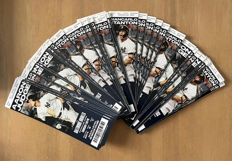 AARON JUDGE - 2019 NEW YORK YANKEES BASEBALL SEASON FULL TICKETS - ALL 81 GAMES Cover