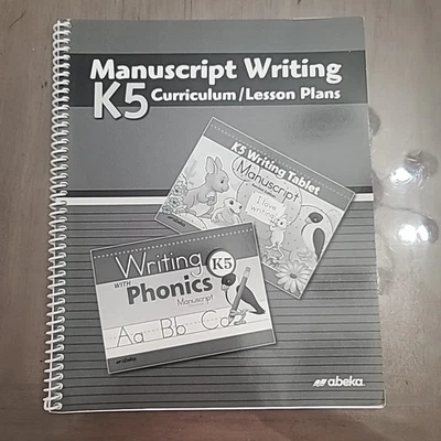 Abeka K5 Manuscript Writing Curriculum Lesson Plans Fifth Edition - Image 1 of 4