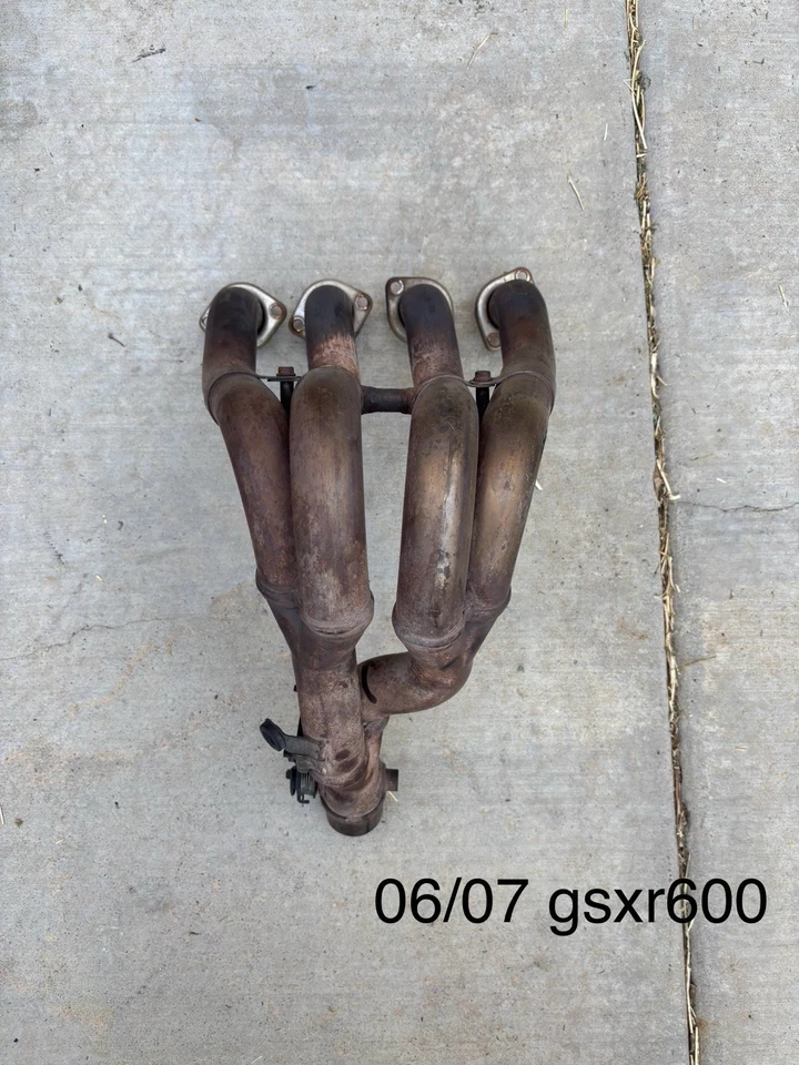 2006 2007 07 SUZUKI GSXR 600 750 OEM EXHAUST HEADER PIPES MANIFOLD 14100-01H00 - Image 1 of 1