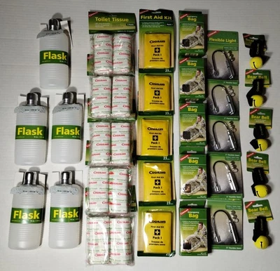 Equipamento de acampamento sortido Coghlans - frasco de primeiros socorros tecido luz de sino bolsa emer nova na caixa - Imagem 1 de 2