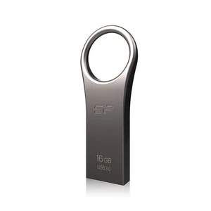 Silicon Power 16GB Jewel J80 USB 3.0 Key Flash Drive, Titanium (SP016GBUF3J80V1T - Picture 1 of 6